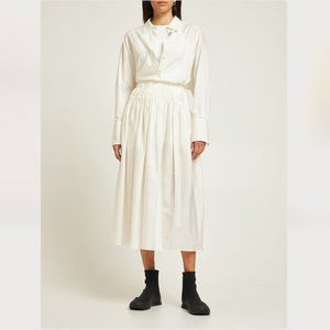 *NWT The Row Cotton Poplin Ruth Pleated Midi Skirt